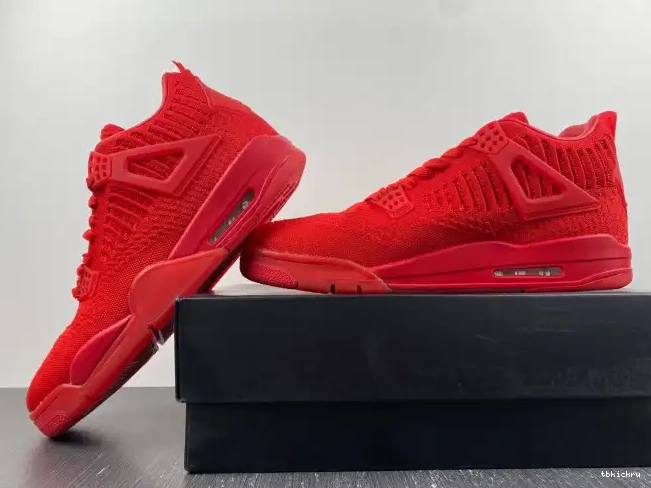 Rep TBkick Red Flyknit Jordan Retro 4 AQ3559-600 0506
